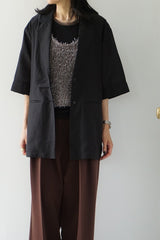a'nuke(アンヌーク)　Sheer Halfsleeve Jacket 在庫はカラーサイズ欄参照
