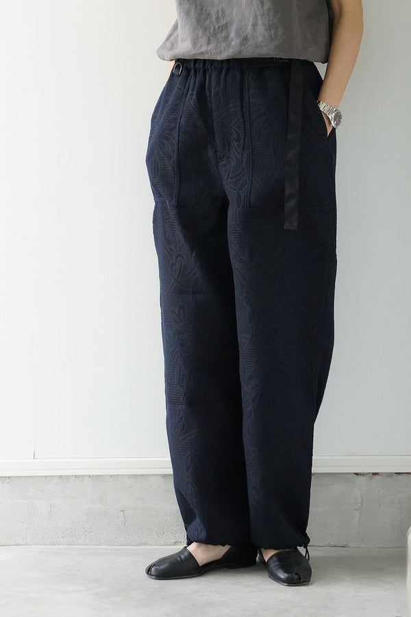 a'nuke(アンヌーク) Jacquard Drawstring Pants 在庫はカラーサイズ欄