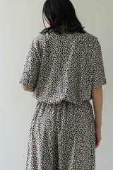 mizuiro-ind(ミズイロインド) print harf slv shirt