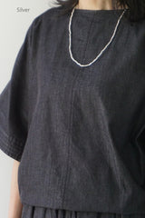再入荷　fog linen work (フォグリネンワーク)ビーズネックレス　Sサイズ