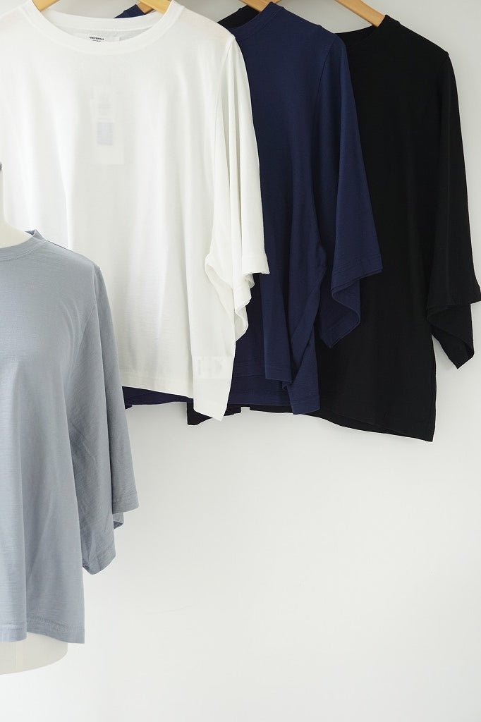 再入荷　UNIVERSAL SEVEN(ユニヴァーサルセブン) COOL強撚天竺　BIGスリーブTシャツ