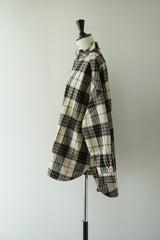 Yarmo(ヤーモ)　Ruffle Shirts Shaggy Check