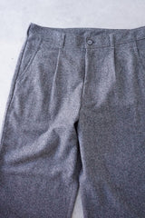maison de soil(メゾンドソイル)　WOOL/NYRON FLANNEL ONE-TUCK TROUSERES