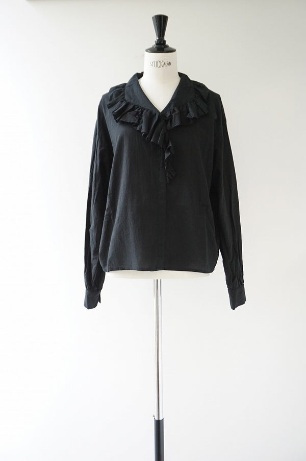 mizuiro-ind(ミズイロインド)frill collar shirt