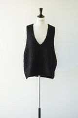 mizuiro-ind(ミズイロインド) hairy yarn V neck プルオーバー
