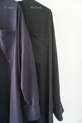 mizuiro-ind(ミズイロインド) T/R band collar long shrit