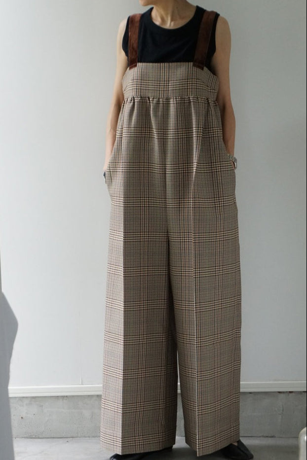 TODAYFUL（トゥデイフル）Check Wide Conbinaison 在庫はお問合せください