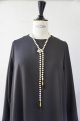 Harriss（ハリス）Cotton Pearl Lariat with Tassel