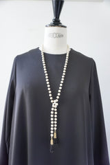 Harriss（ハリス）Cotton Pearl Lariat with Tassel
