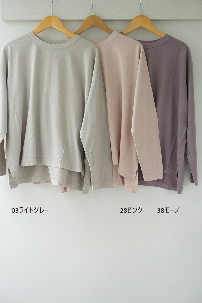 prit（プリット）30/1リサイクルムラ糸天竺　クルーネックワイドプルオーバー