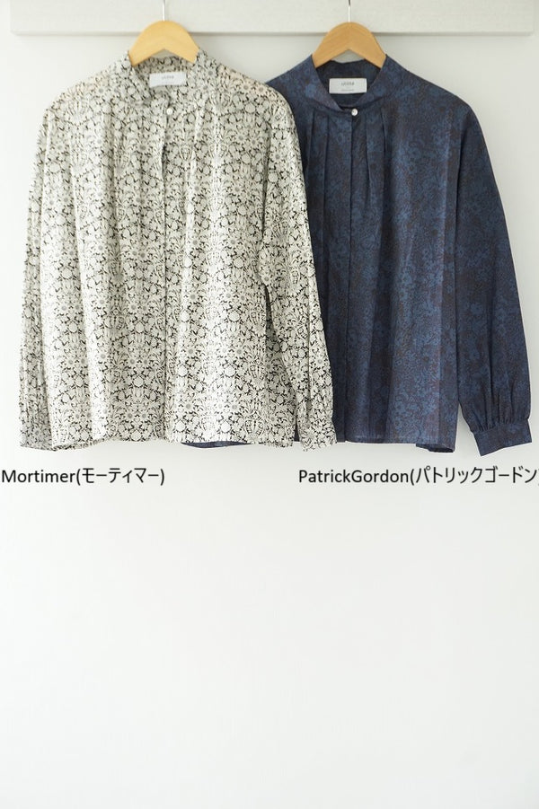 utilite(ユティリテ)　LIBERTY Print　スタンドカラーシャツ