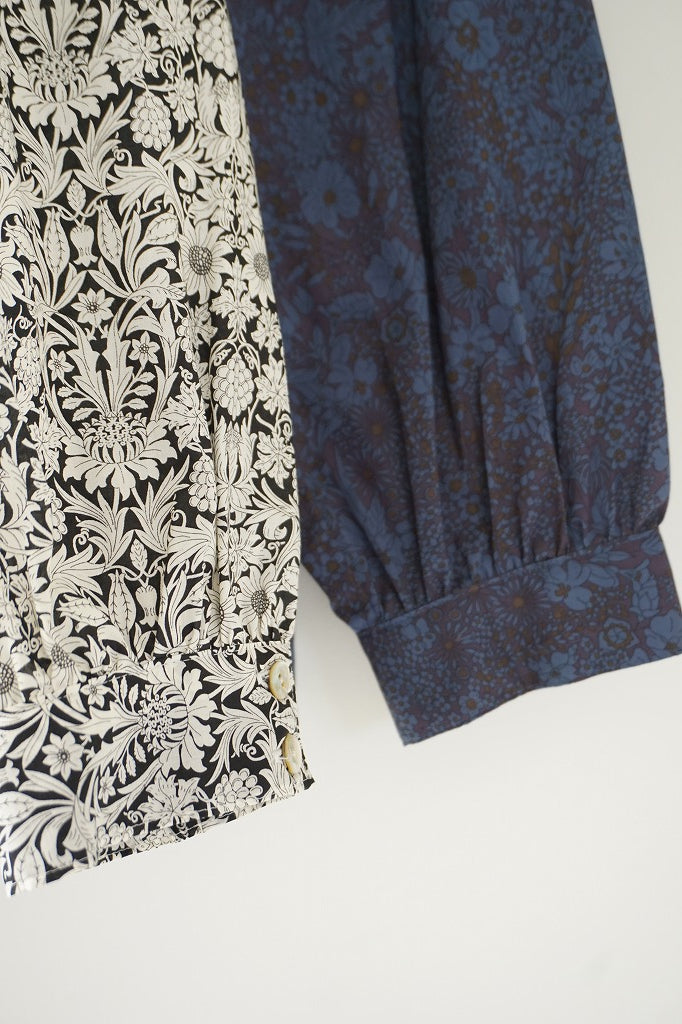 utilite(ユティリテ)　LIBERTY Print　スタンドカラーシャツ