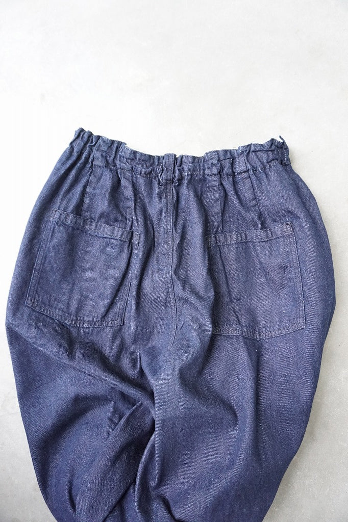 mizuiro-ind(ミズイロインド) denim tucked wide pants