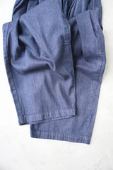 mizuiro-ind(ミズイロインド) denim tucked wide pants