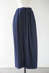 mizuiro-ind(ミズイロインド) denim tucked wide pants