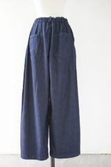 mizuiro-ind(ミズイロインド) denim tucked wide pants