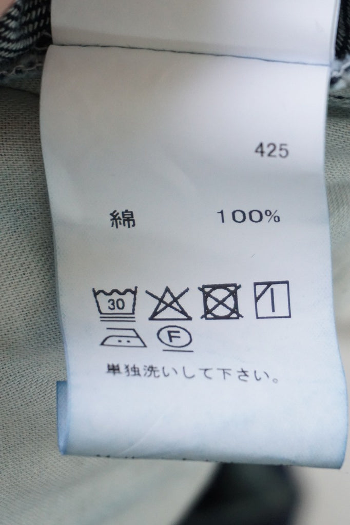 mizuiro-ind(ミズイロインド) denim tucked wide pants