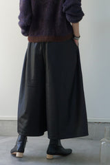 WHYTO.(ホワイト) leather like pleats pants