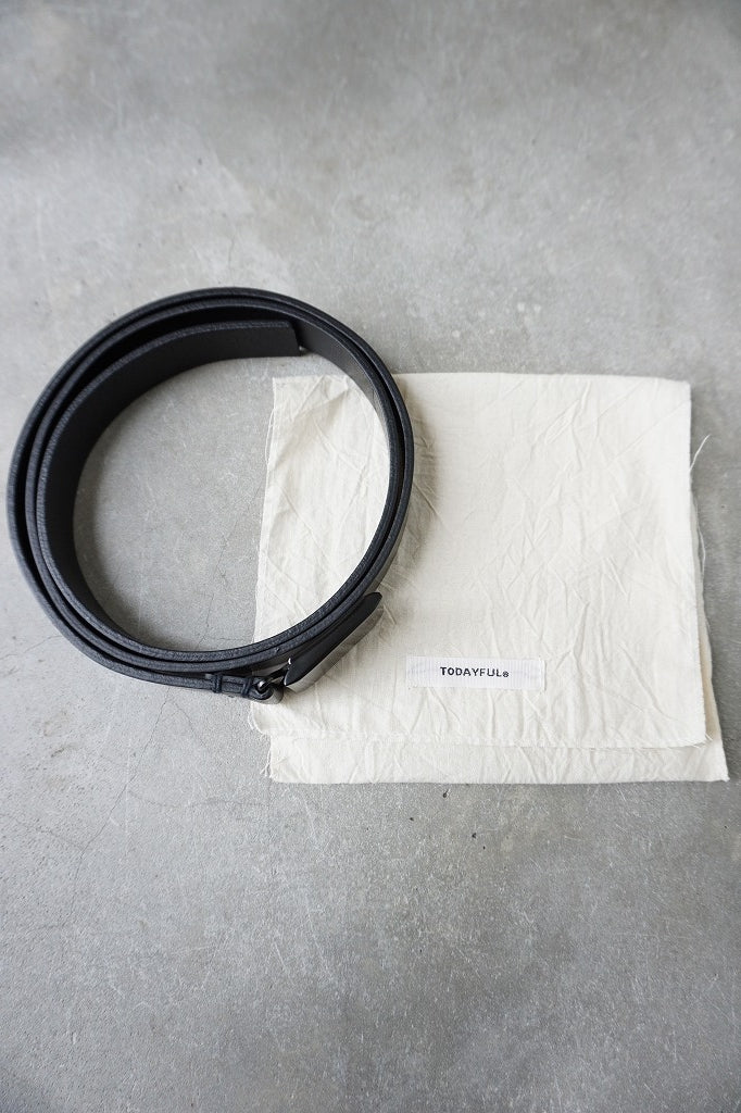 TODAYFUL（トゥデイフル）Cowleather Gacha Belt 在庫はお問合せください