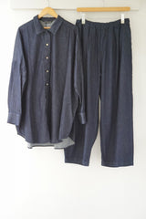 mizuiro-ind(ミズイロインド) denim wide シャツ