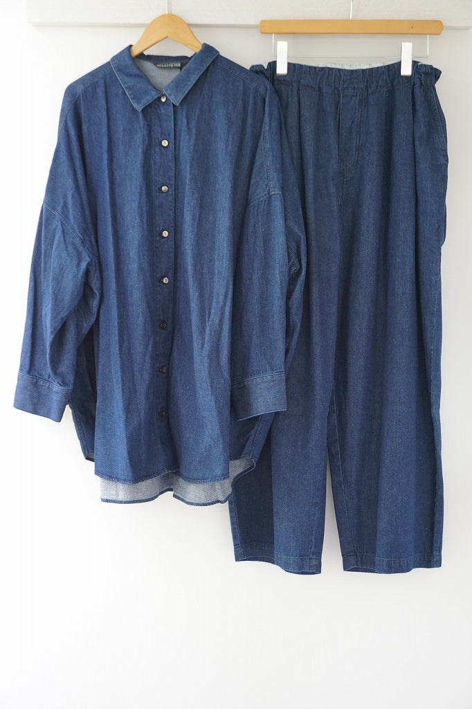 mizuiro-ind(ミズイロインド) denim wide シャツ