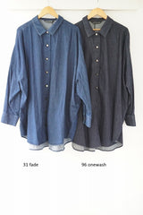 mizuiro-ind(ミズイロインド) denim wide シャツ