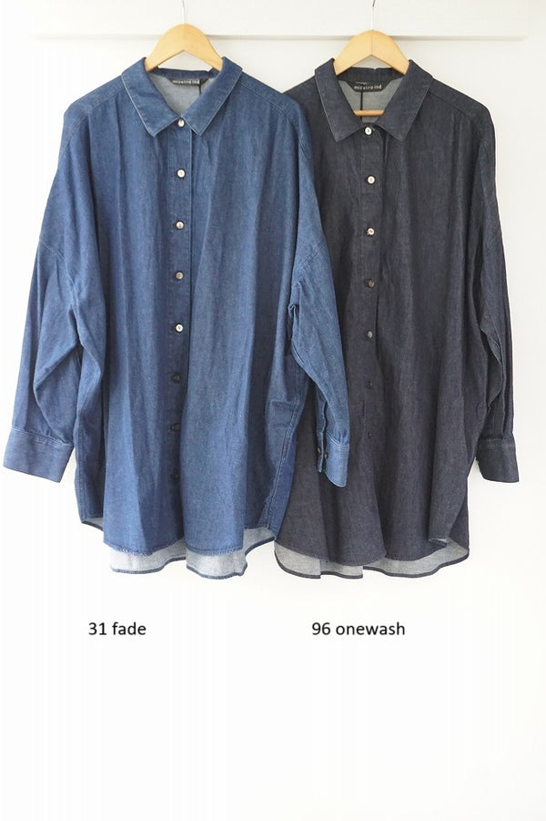 mizuiro-ind(ミズイロインド) denim wide シャツ