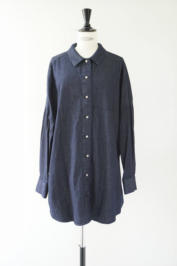 mizuiro-ind(ミズイロインド) denim wide シャツ