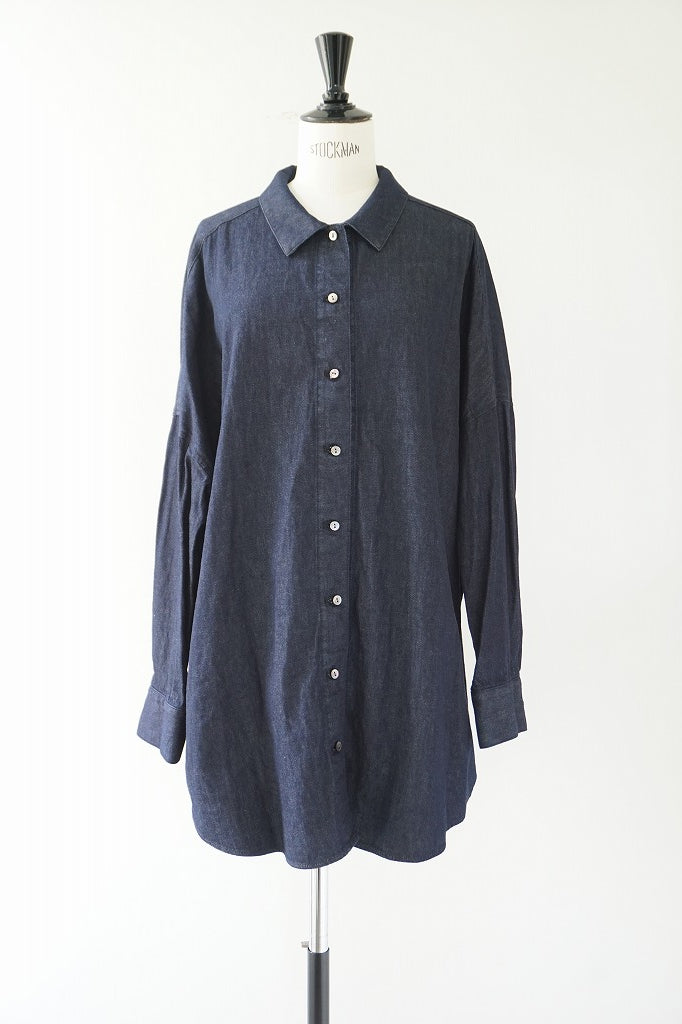 mizuiro-ind(ミズイロインド) denim wide シャツ