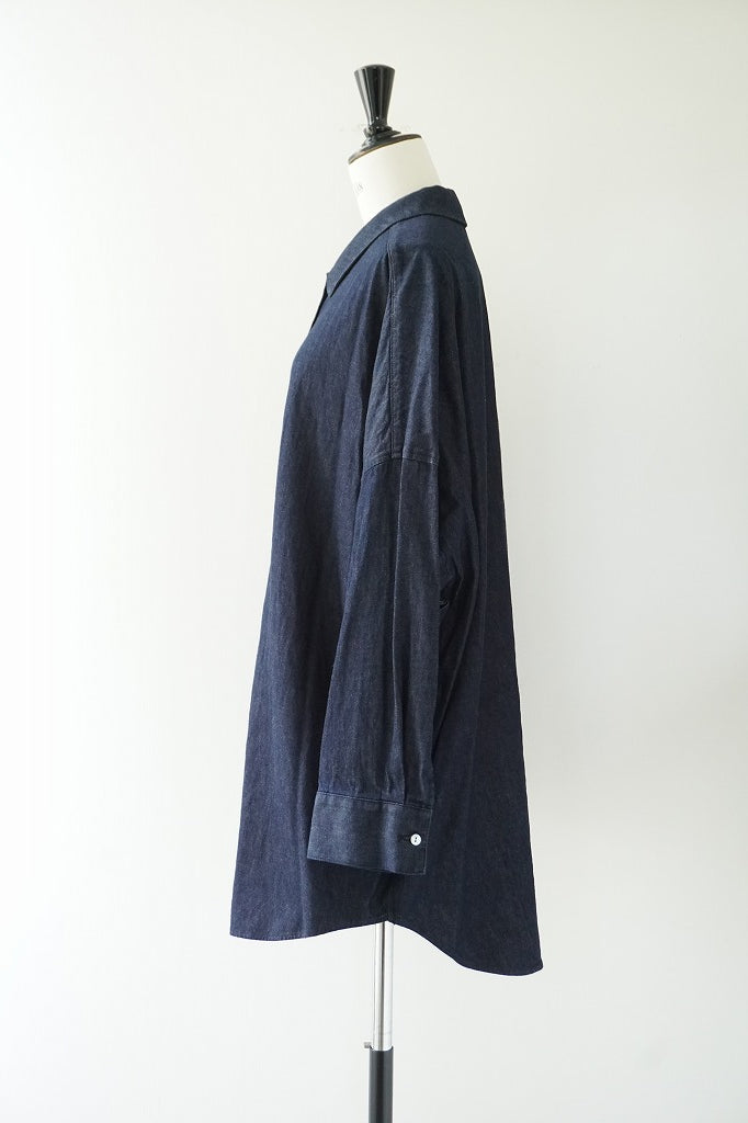 mizuiro-ind(ミズイロインド) denim wide シャツ