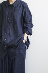 mizuiro-ind(ミズイロインド) denim wide シャツ