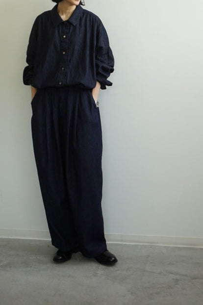 mizuiro-ind(ミズイロインド) denim wide シャツ