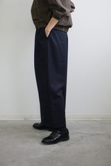 maison de soil(メゾンドソイル)　WORSTED SERGE 2TUCK WIDE EASY PANTS