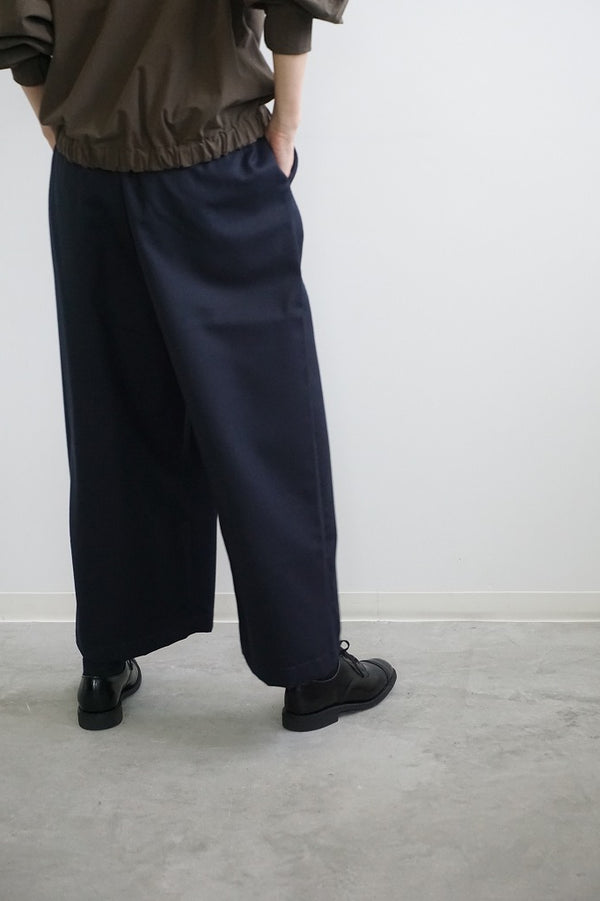 maison de soil(メゾンドソイル) WORSTED SERGE 2TUCK WIDE EASY PANTS