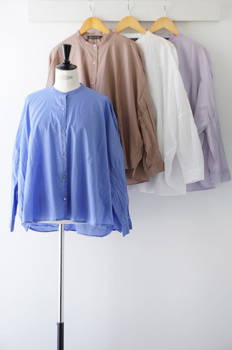 mizuiro-ind(ミズイロインド)back gather wide shirt