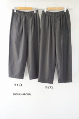 maison de soil(メゾンドソイル)　WORSTED SERGE 2TUCK TAPERD EASY PANTS