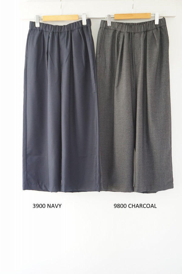 maison de soil(メゾンドソイル)　WORSTED SERGE 2TUCK WIDE EASY PANTS