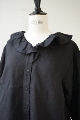 fog linen work(フォグリネンワーク)　アリス　トップ　ブラック
