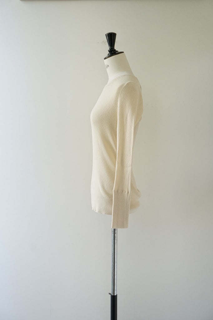 再入荷　tumugu(ツムグ)コットンリブニットUネック長袖
