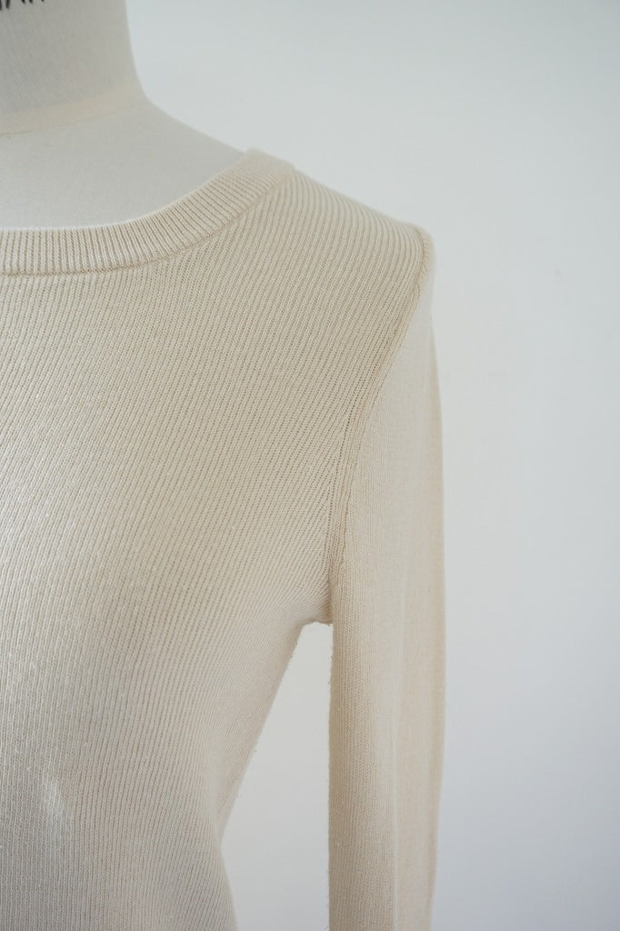 再入荷　tumugu(ツムグ)コットンリブニットUネック長袖