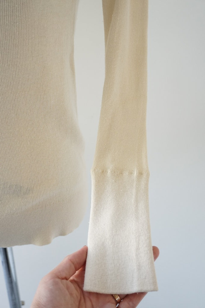 再入荷　tumugu(ツムグ)コットンリブニットUネック長袖