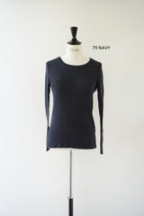 再入荷　tumugu(ツムグ)コットンリブニットUネック長袖