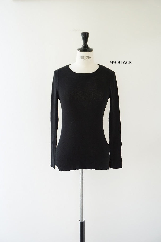 再入荷　tumugu(ツムグ)コットンリブニットUネック長袖
