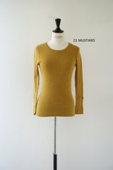 再入荷　tumugu(ツムグ)コットンリブニットUネック長袖