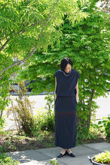 再入荷　LIFiLL(リフィル) COTTONY SLEEVELESS TEE　GREYSH NAVY