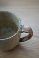 馬渡　新平　ヒビ粉引き　マグカップ　大