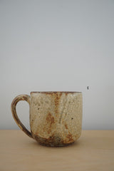 馬渡　新平　ヒビ粉引き　マグカップ　大