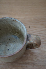 馬渡　新平　ヒビ粉引き　マグカップ　大