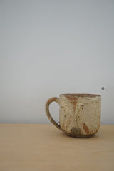 馬渡　新平　ヒビ粉引き　マグカップ　大