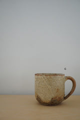 馬渡　新平　ヒビ粉引き　マグカップ　大